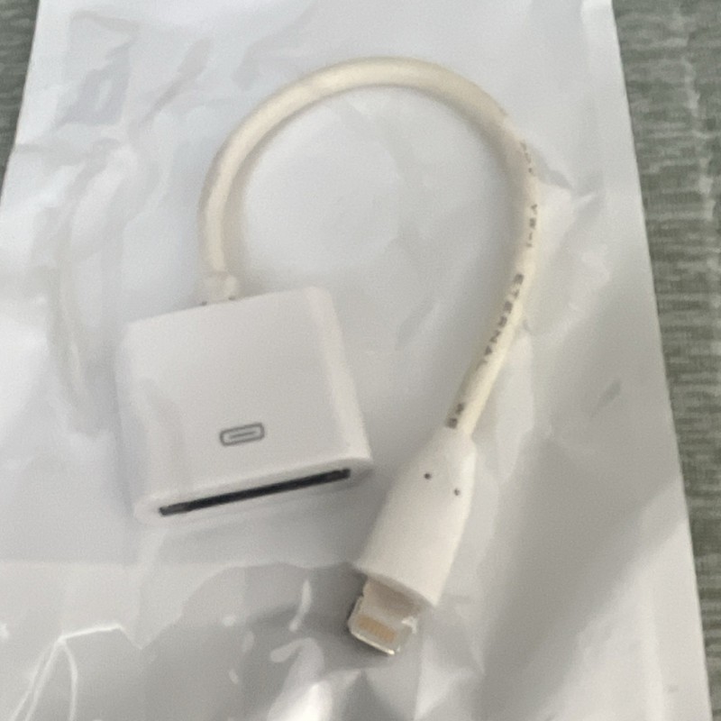 8 Pin to 30-pin Adapter for Apple Devices, White, 0.5 ft Cable