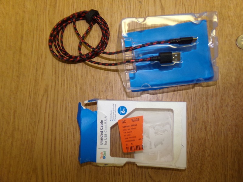 NEW Tech & Go 215 1240 TG3 6' Braided Cable for Android Phones *FREE SHIPPING*