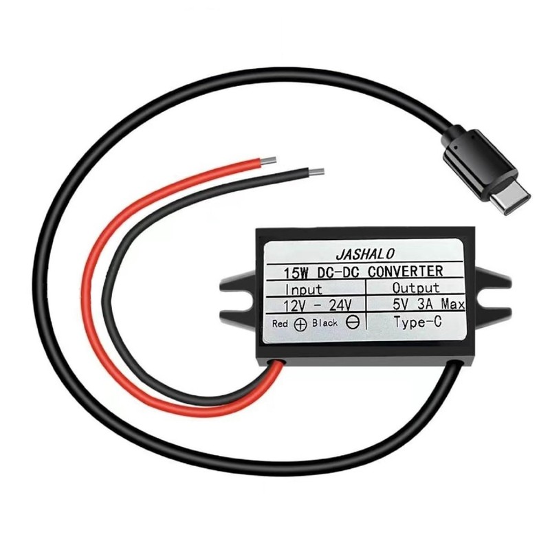 Waterproof 12V/24V to 5V USB C Converter, Quick Charge QC3.0 USB Type-C Buck Cha