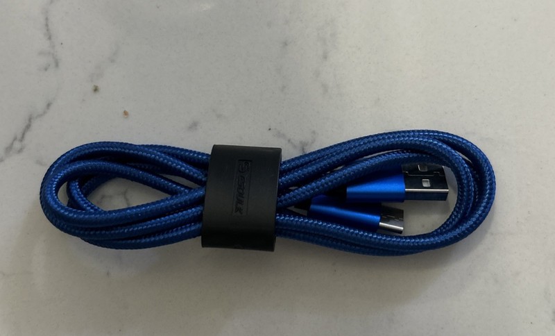 3ft Type-C to USB-A Cable Nylon fabric Blue gallery
