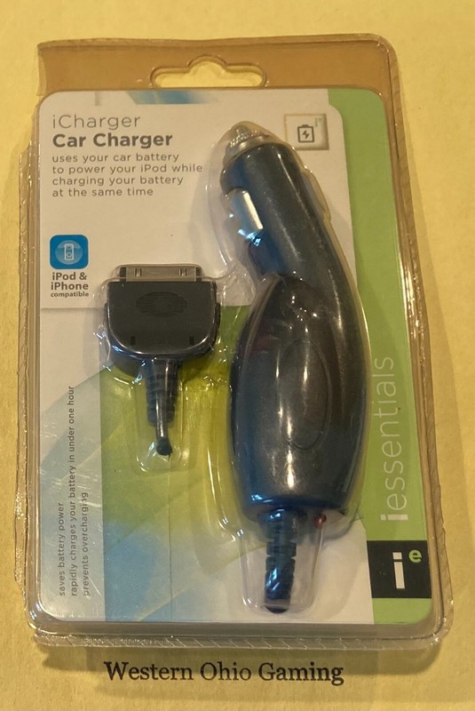 iEssentials 30-Pin Apple Car Charger for iPhone iPod NEW READ