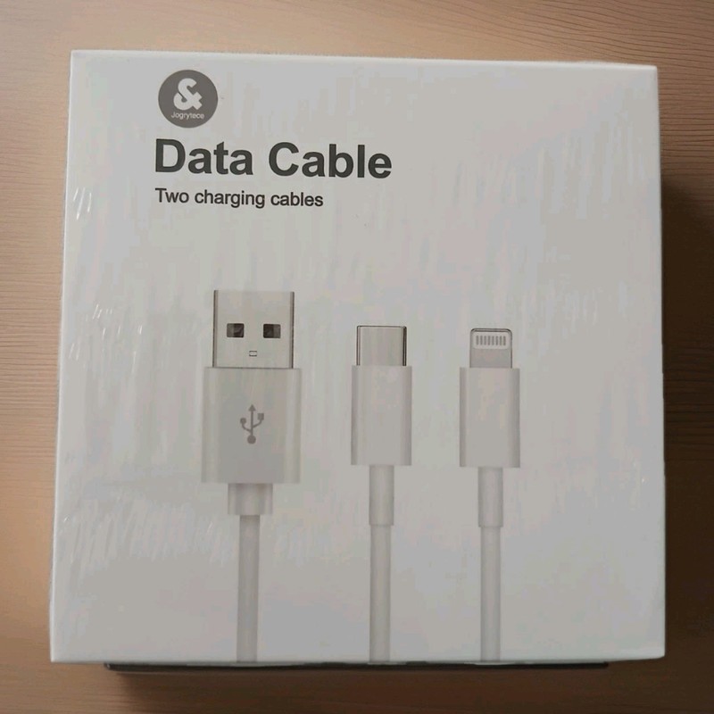 Data Cables – two cables usb to usb-c and usb to apple iphone charging port New