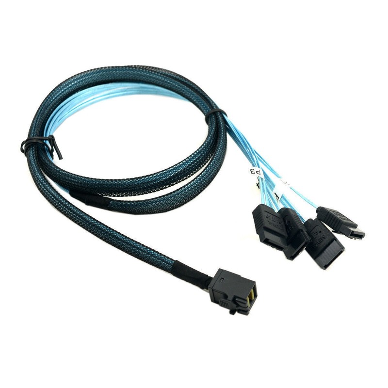 SFF-8643 Mini SAS HD Target to 4 SATA 7pin Host Hard Disk Data Server Raid Cable gallery
