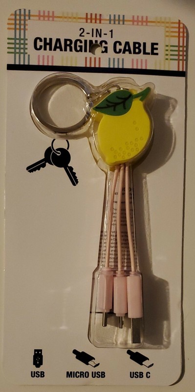 2 In 1 Charging Cable USB, USB-C & Micro USB Keychain by Orbit Innovations New