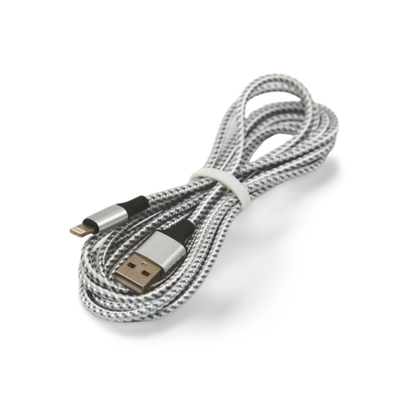 6ft Premium Braided iPhone USB Cable (Generic) – Silver