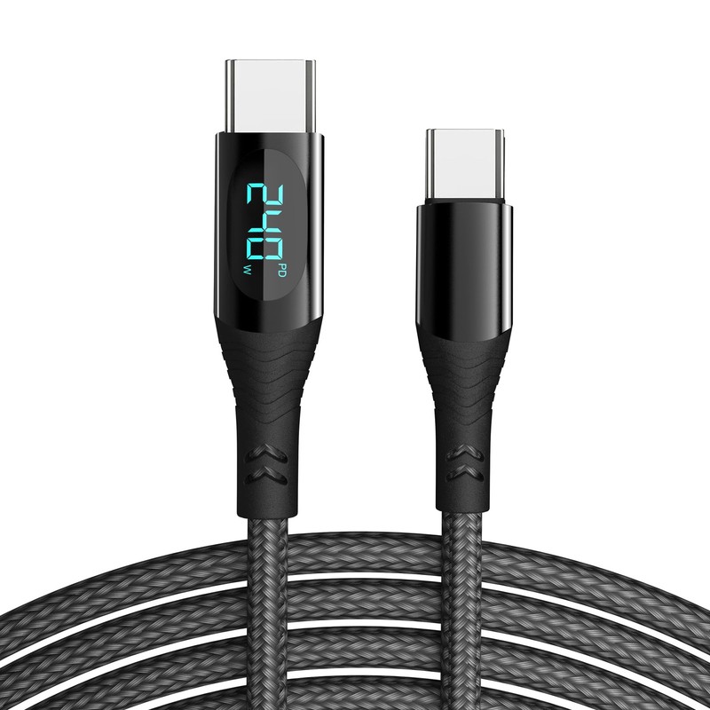 240W/5A 2Pack 4Feet & 6.6 Feet Braided USB C to C Cable Super Fast Charge Typ... gallery