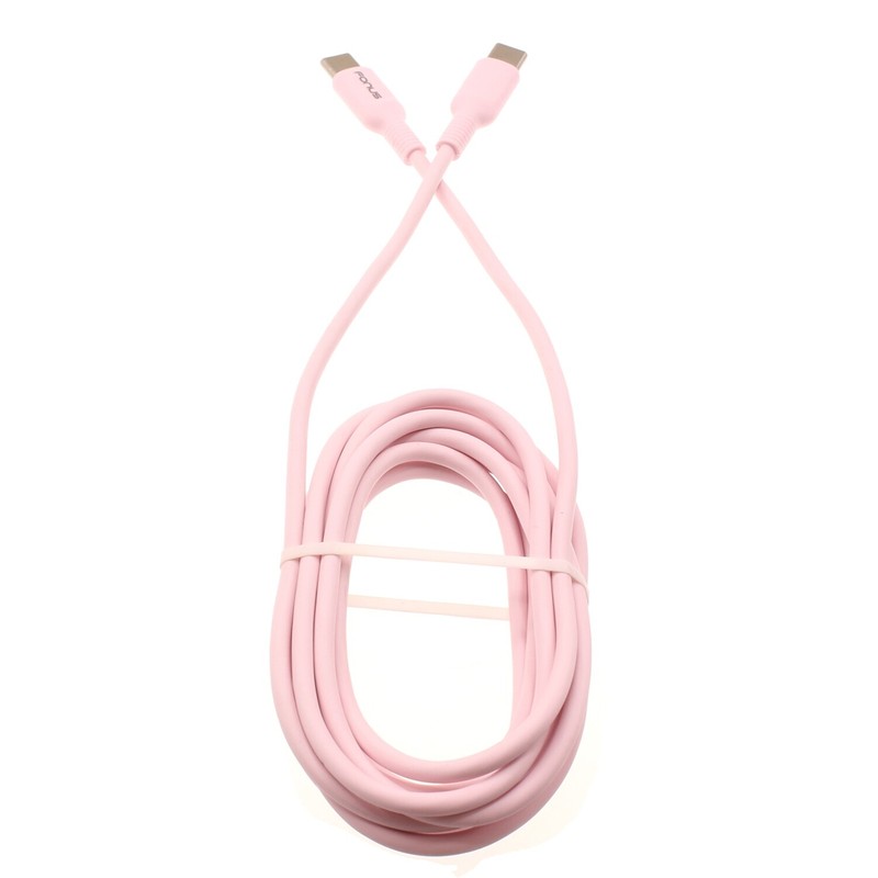 For Galaxy Tab S7/S8/S9/Plus USB-C to Type-C Pink 6ft Long Cable PD Fast Charger
