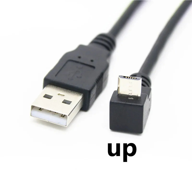 30Cm USB 2.0 a Male to Left Right 90 Degree Angle Micro Usb Cable Cord USB Data gallery
