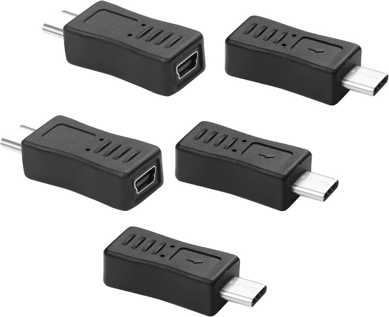 Mini USB to Type C Adapter USB 2.0 Type C Male to Mini 5-Pin Female Adapter 480M gallery