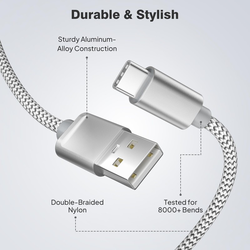 iPhone 17 17e Pro Max Charging Cable 1.5/3.3/6.6FT 3Pack,USB A to Type C Car ... gallery