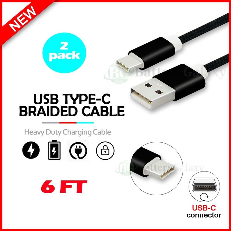 2X 6FT USB Type-C FAST THICK Charger Cord for Google Pixel 9/Pro/Pro XL/Pro Fold