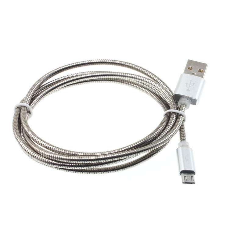 3ft Metal USB Cable Charger Cord Power Wire MicroUSB Sync Fast for Tablets