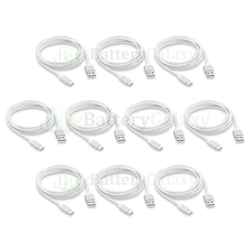 10X USB Type C 6FT Braided Charger Cable for Samsung Galaxy S8 S8+ Plus Note 8