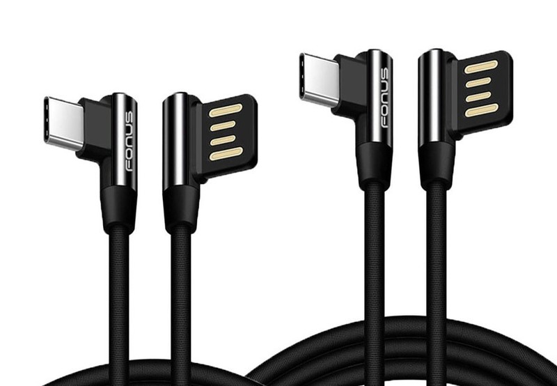 For TCL Flip 4 5G - 6ft and 10ft Long USB-C Cable Angle Cord for Gaming Fast