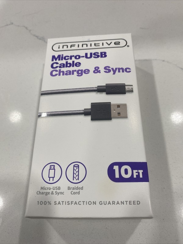 40 Micro-USB Braided Charge & Sync Cable 10' for Samsung Android & USB-A Devices gallery
