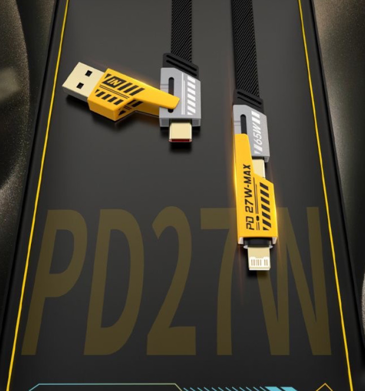 Mech Porcelain Data Cable 4-in-1 Super Fast Charging PD27W Dual Type-C65W Fast C gallery