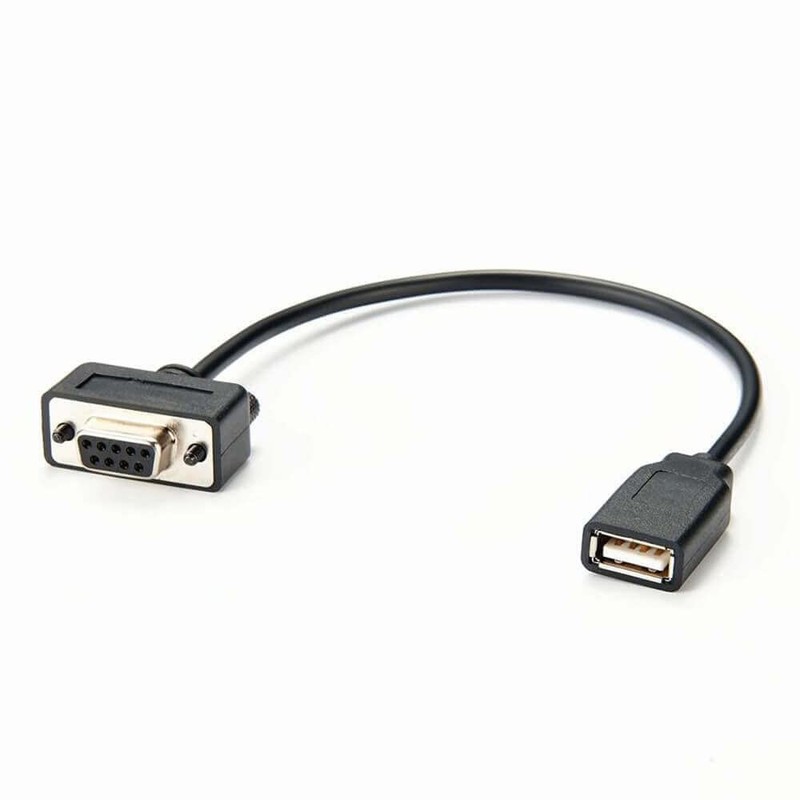 DB9 Female USB 2.0 Female Power Cable 0.2M Computer Industrial Data Transfer