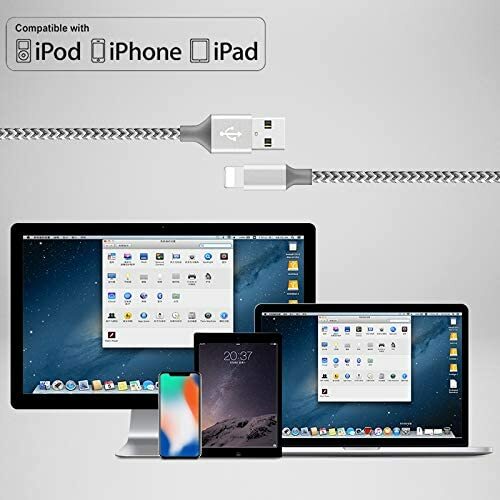 5x Heavy Duty Fast Charger Cable Charging Cord For iPhone 8 X XS 11 12 13 14 Max gallery