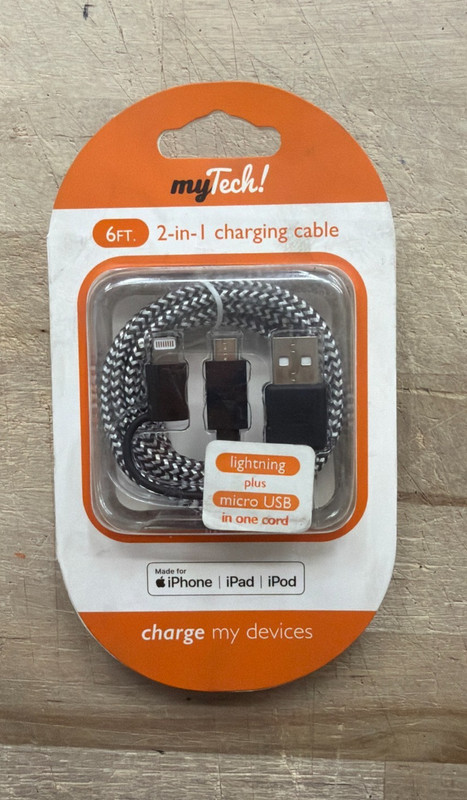 5PK ~ 6ft Charging Cable ~ iPhone & Micro USB Combo ~ iPhone 5 - iPhone X gallery