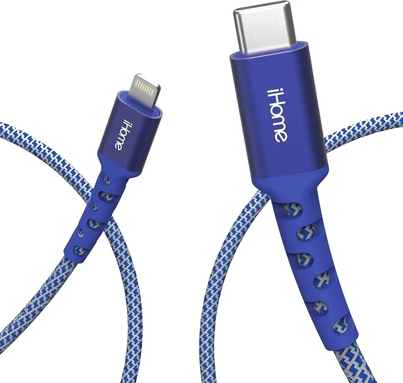 iHome Durastrand Lightning® Cable to USB type C 6ft. 2X faster MFI-Certified gallery