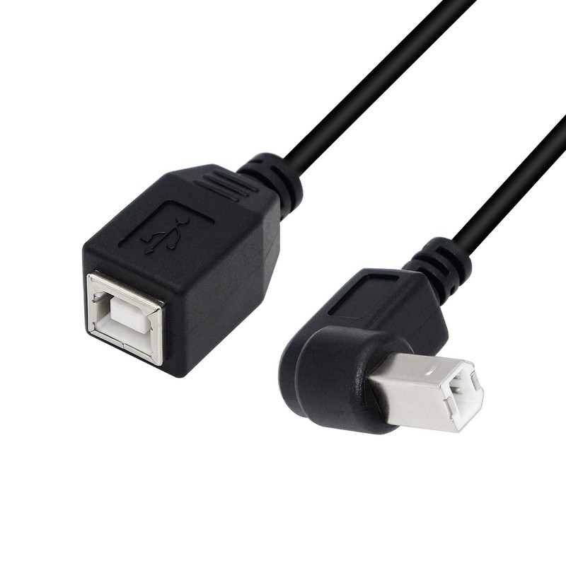USB 2.0 Type-B Printer Cable, 2-Pack USB 2.0 B Female to Type-B Male (90 Degr... gallery