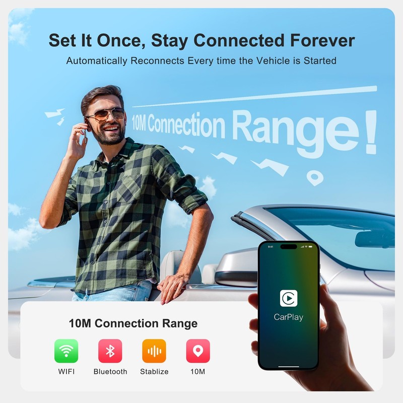 AI Box Wireless CarPlay & Auto Adapter - Plug & Play, Dual-Band WiFi, Bluetoo... gallery