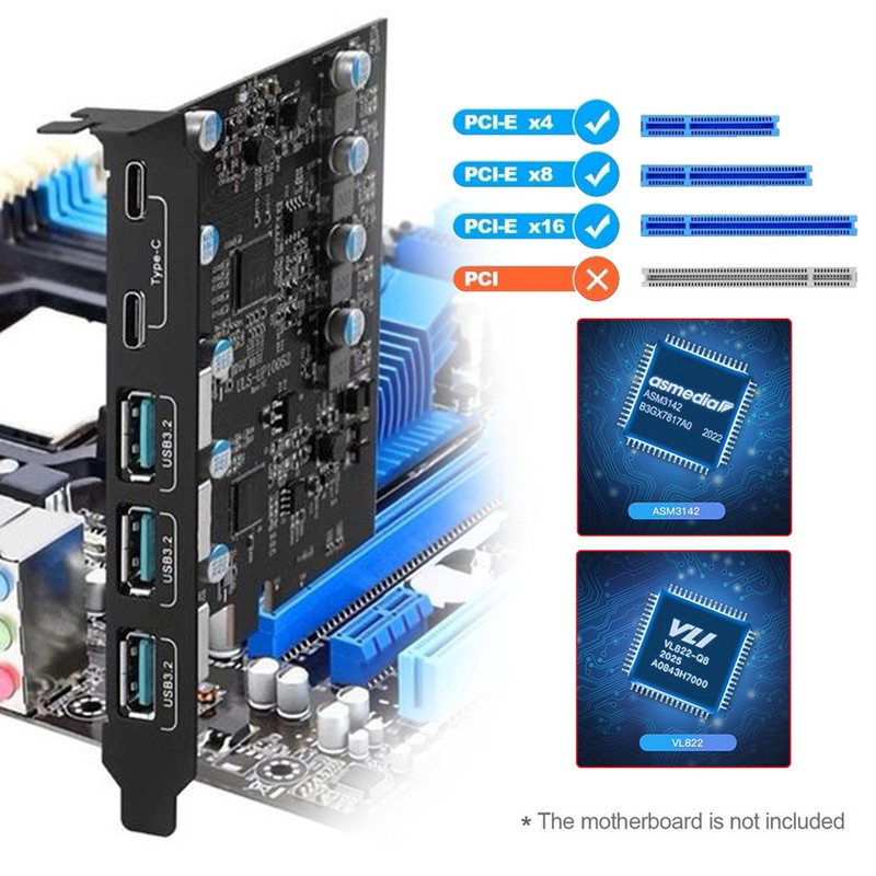 Chenayng USB 3.1 Type-E Front Panel Socket & USB3.0 19pin & Dual USB-C to PCI-E gallery