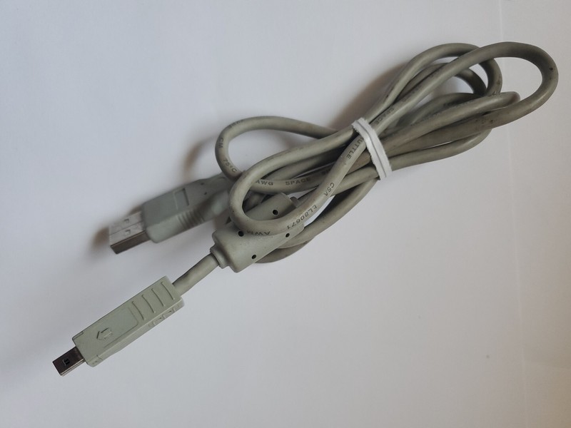 Tiny Micro 4mm USB To Standard A USB Cord 42″ Long Gray