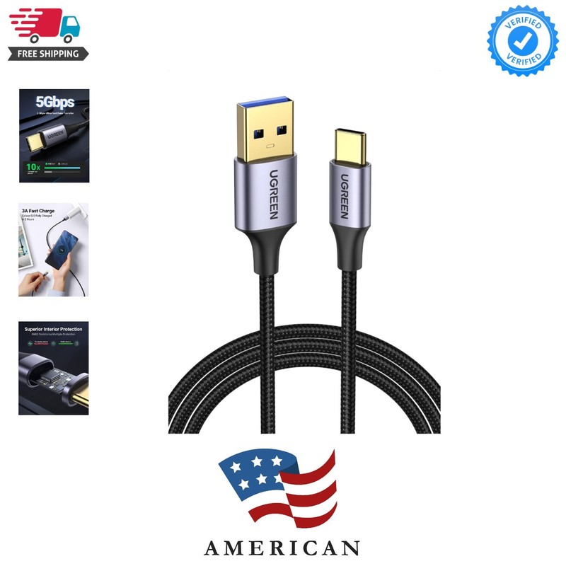 USB to USB C Cable USB C 3.0 Cable 5Gbps Data Transfer Type C Cable Fast Char...
