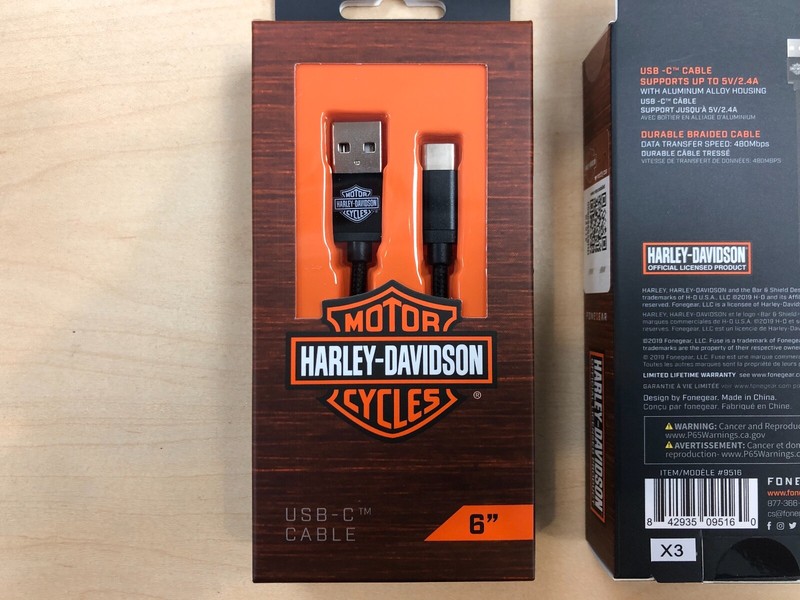 Harley-Davidson LOGO Short 6 inch USB-A to USB-C Cable 6 inch gallery