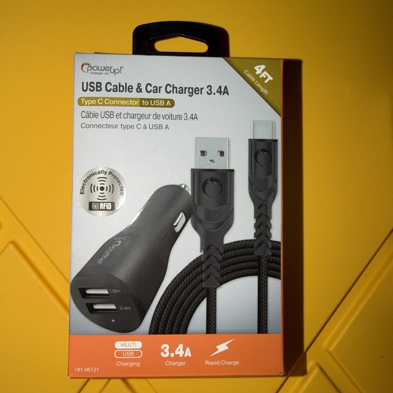 USB Cable & Car Charger Type C Connector/to USB A