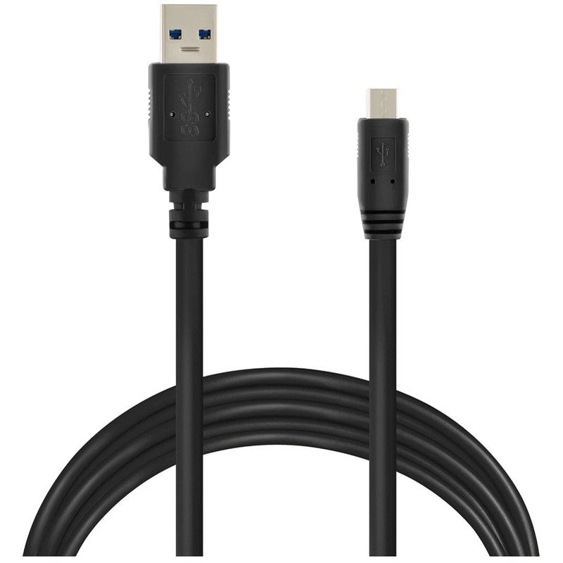 Long 20ft USB Type-A to Micro-B Cable for Security & Cameras