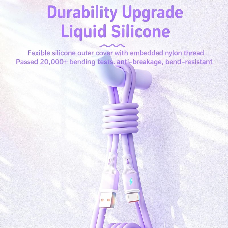 USB Cable PD Fast Charger(TO Purple)Mobile data cable,charging cable, support... gallery