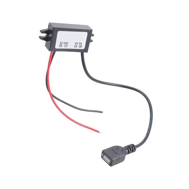 12V 24V To 5V 3A USB Charger Adapter For Mobile Devices Cameras Dashcords gallery