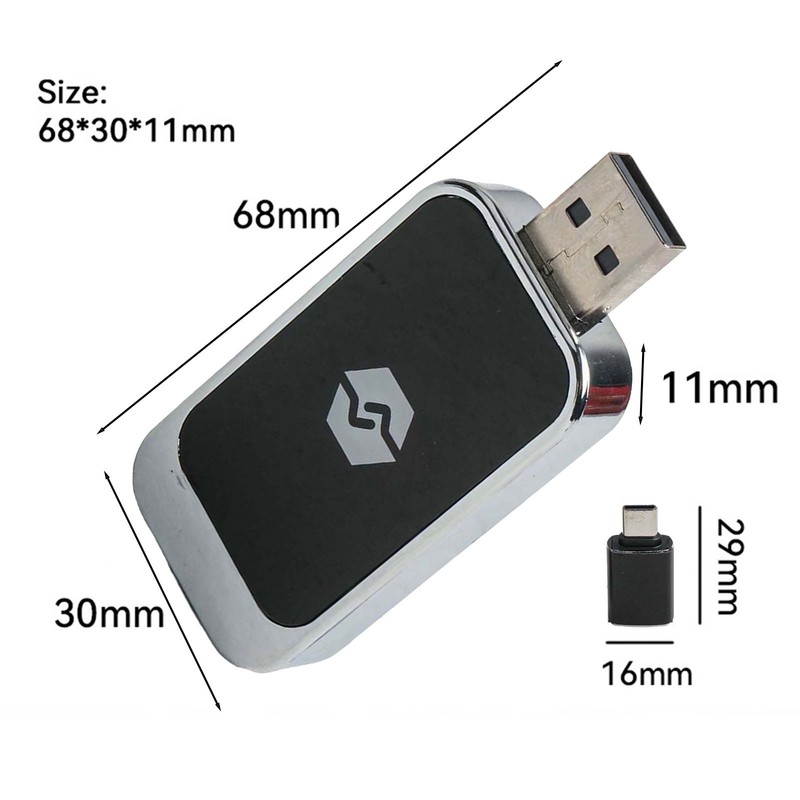 Sleek Black Wireless Adapter for For Carplay and For Android Auto Features gallery
