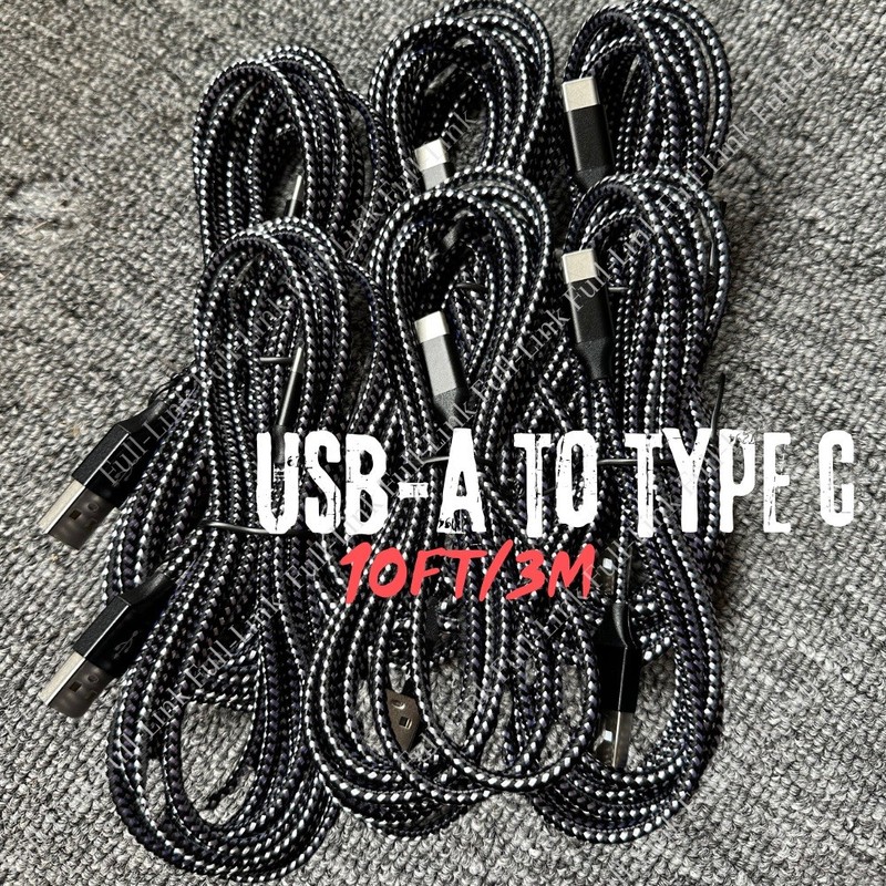 10FT USB-C Type C Cable Fast Charger Long Cord For iPhone 15 16e 17 Air Samsung
