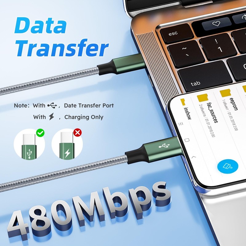 Multi Charging Cable with 4 Type C Connectors 5ft Multi Port Fast USB C Cord gallery