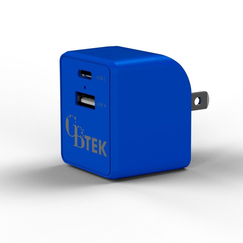 CBTEK Dual Port Type C & USB Wall Charger - 50% in 30 Mins gallery