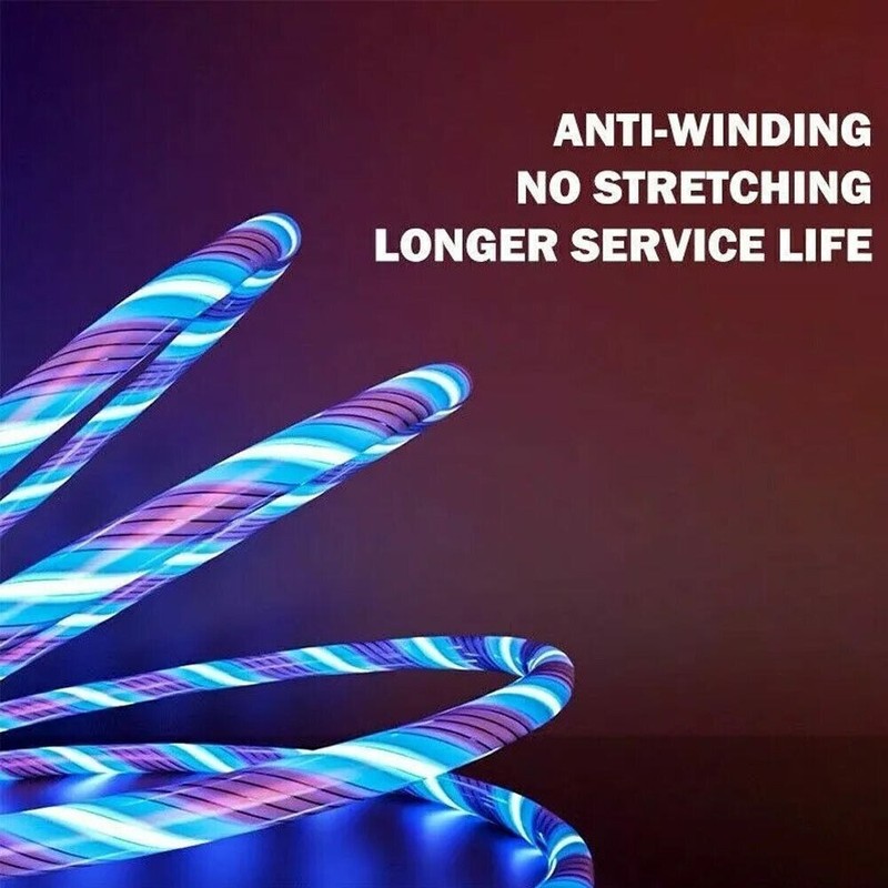 Light Up Flowing Led Type C Fast Charging Charger Cable For Samsung S22 S23 S24 gallery