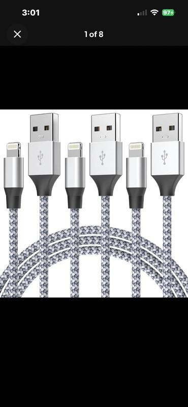 Durable iPhone Charger Cord 6FT 3Pack [Apple MFi Certified] Lightning Cable Nylo
