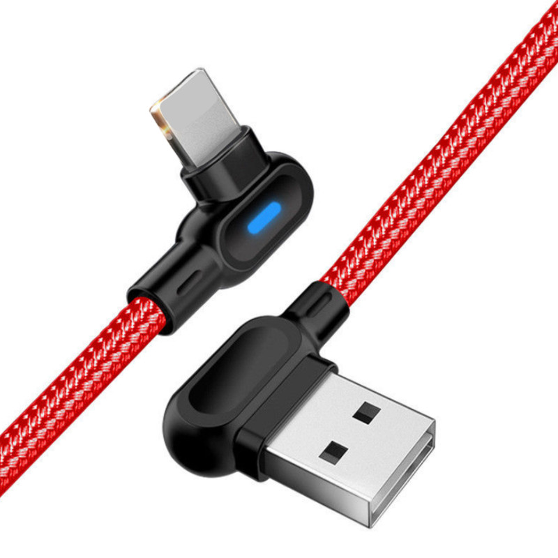 3X 3FT Fast Charging Cord 90 Degree USB Cable For iPhone 6 7 8 XR SE 11 12 13 14