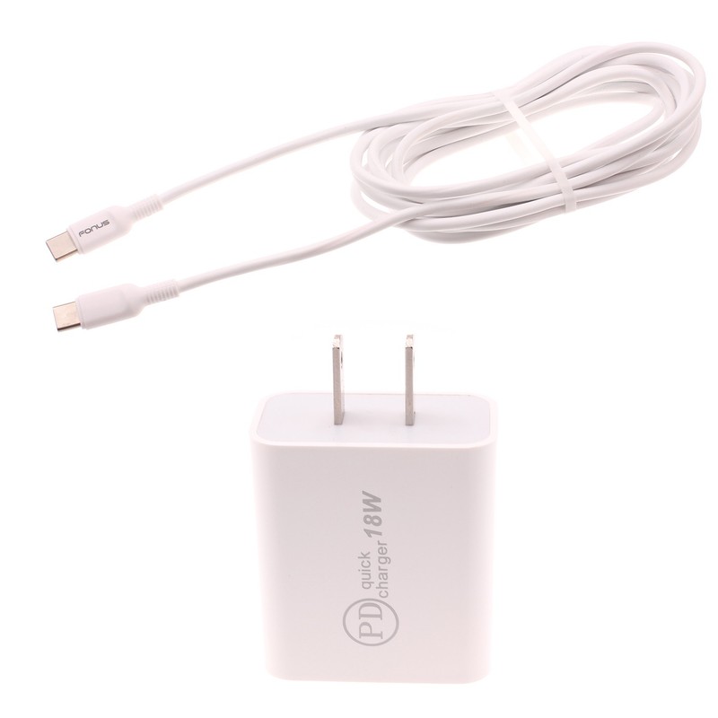 For Galaxy Tab S7/S9/S10/FE/Plus – 18W PD Home Charger Fast