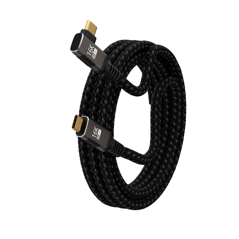 10FT Right Angle USB C Cable, 240W Fast Charging, 16K/8K Video Output, 80Gbps Da gallery