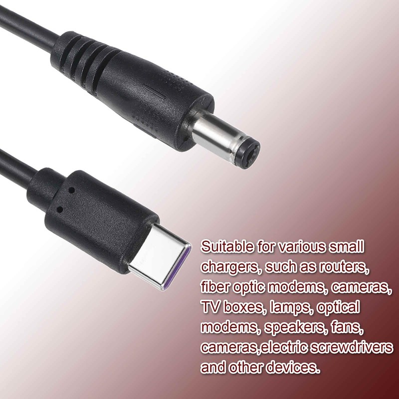 3.3FT USB C To DC PD Power Fast Charging Cable 5.5x2.1mm 15W/5V Adapter gallery