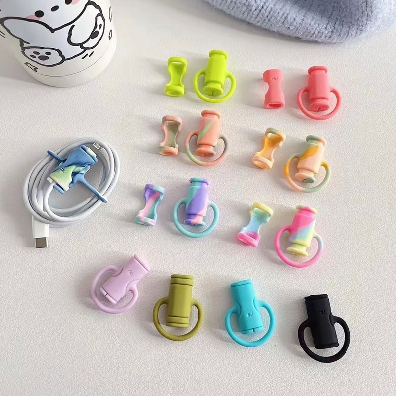 Mini 2 in 1 Data Cable Protector Cover,Cute Cable Winder Protection Tool OY gallery