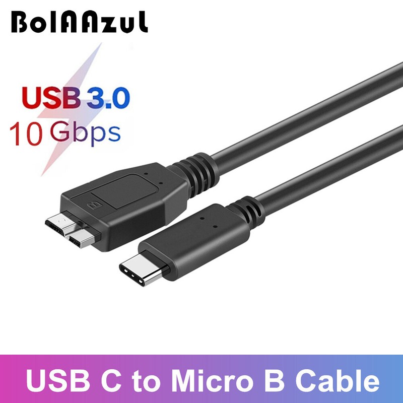 45cm Short USB-C to Micro-B 3.0 Hard Drive Cable for Seagate My Passport MacBook