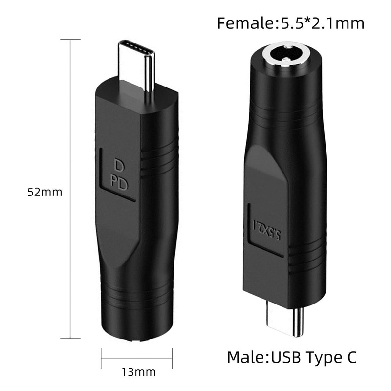 2 Pack USB C Male to DC Female Power Cable Adapter for Starlink Mini Work wit... gallery