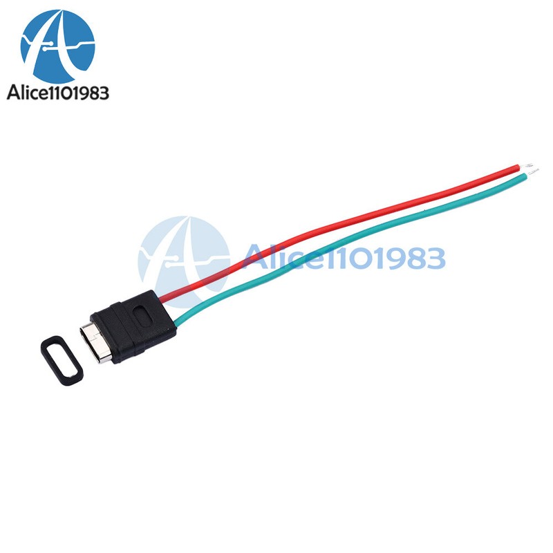 2 Pin USB 3.1 Type-C Connector Welding Wire Waterproof Female Socket Charging gallery