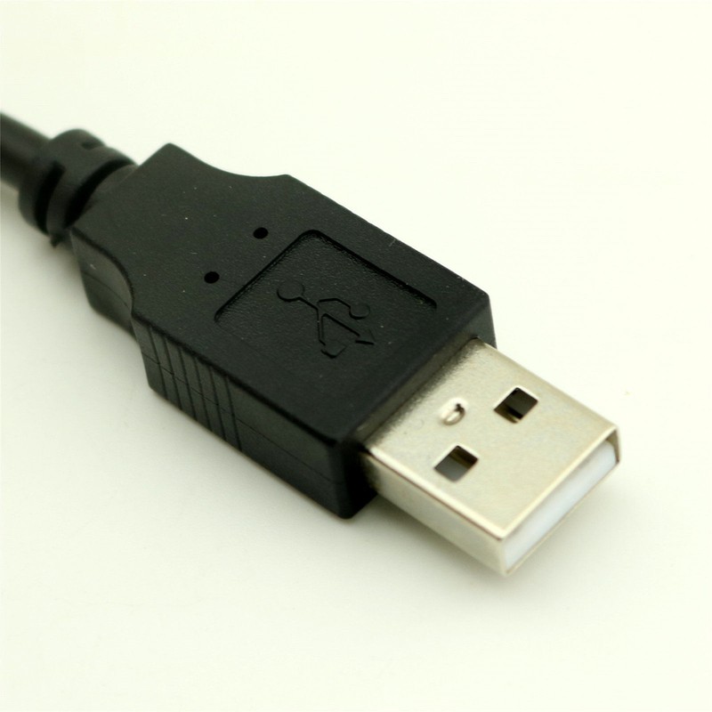 USB 2.0 Type A Male to B Male Right Angled Scanner Printer Cable Cord 1ft Black gallery