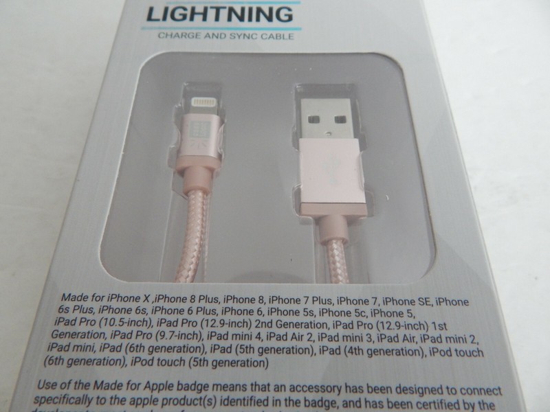 Case Logic 10 Feet MFi Certified Lighting Charge & Sync Cable Rose Gold New gallery